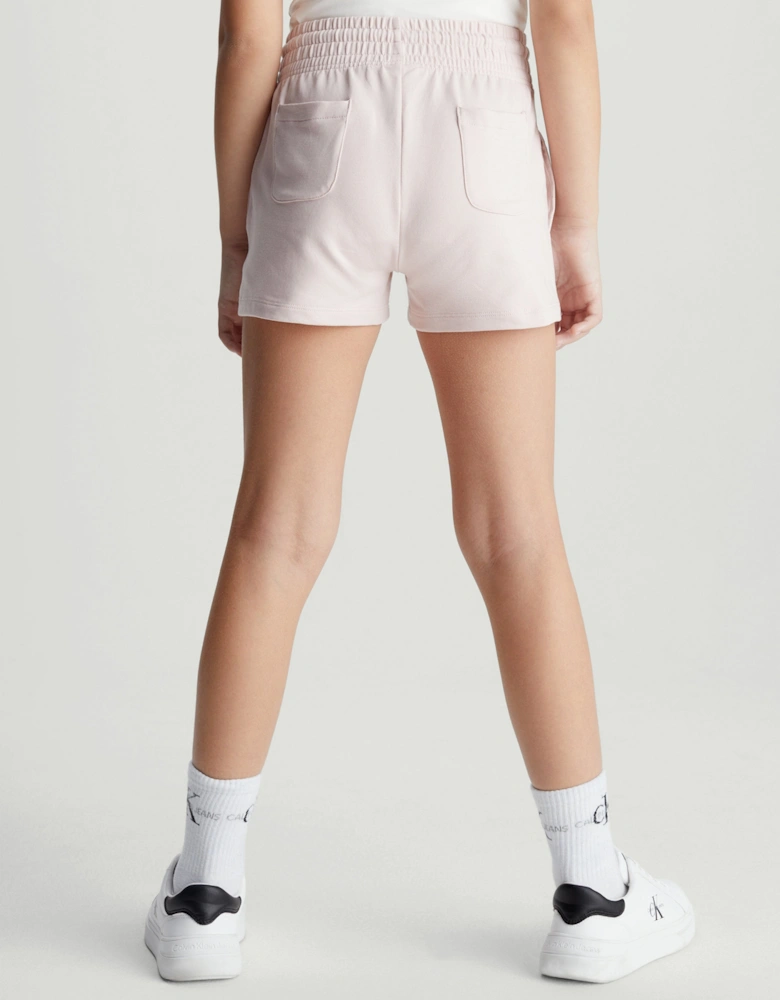Girls Gradient Hero Logo Shorts in Pink