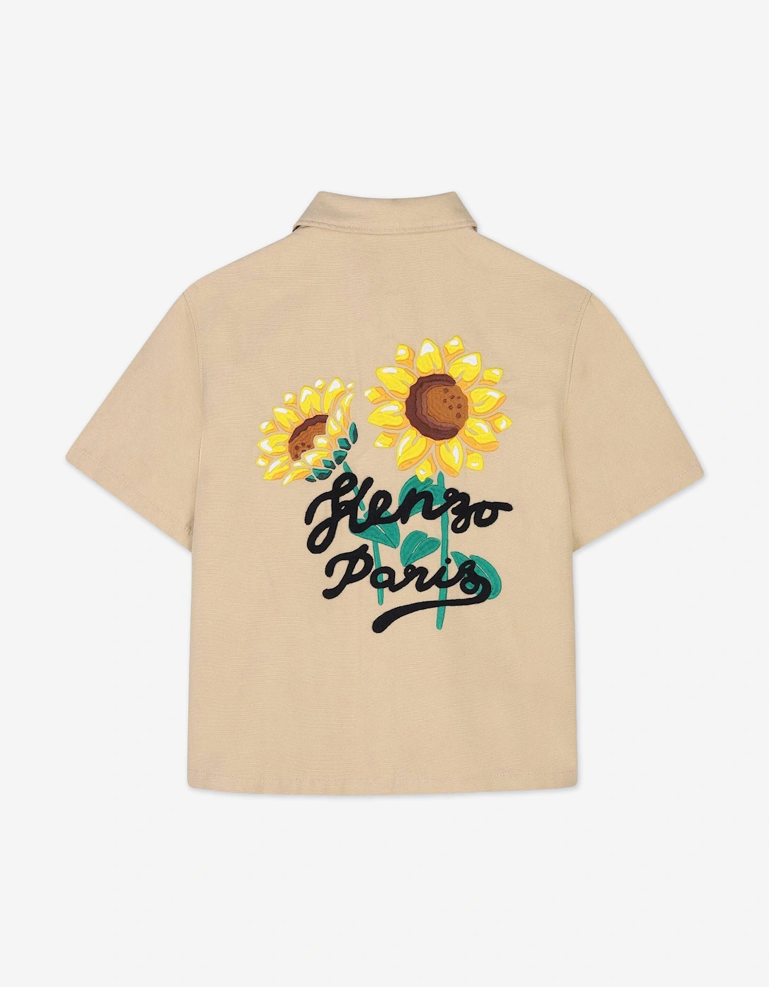Boys Sunflowers Shirt in Beige
