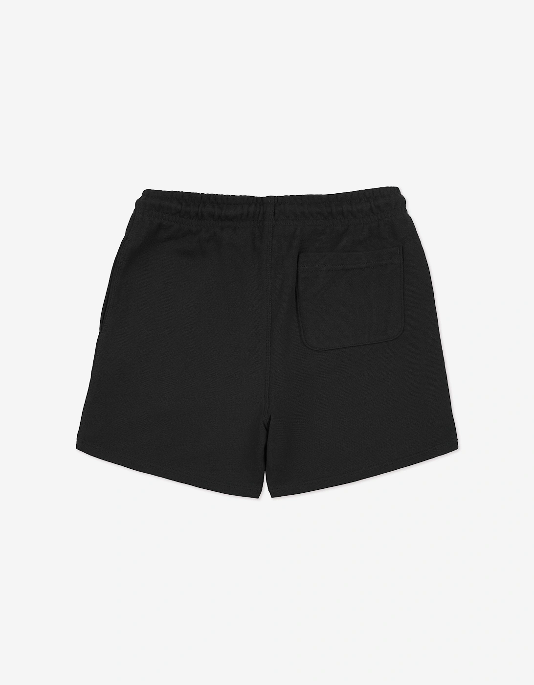 Boys French Terry Small Logo Shorts in Black