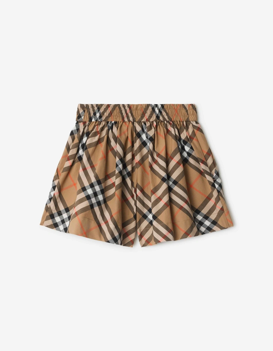 Girls Marcy Check Shorts in Beige