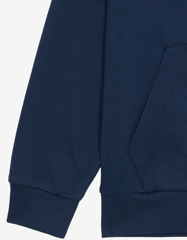 Boys Logo Zip Up Top in Navy