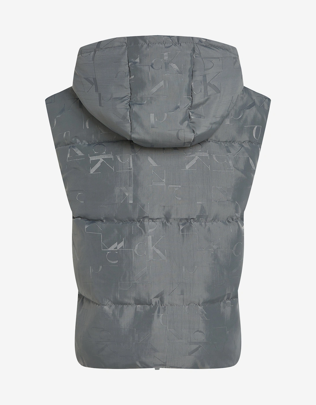 Boys City Grid Jacquard Gilet in Grey