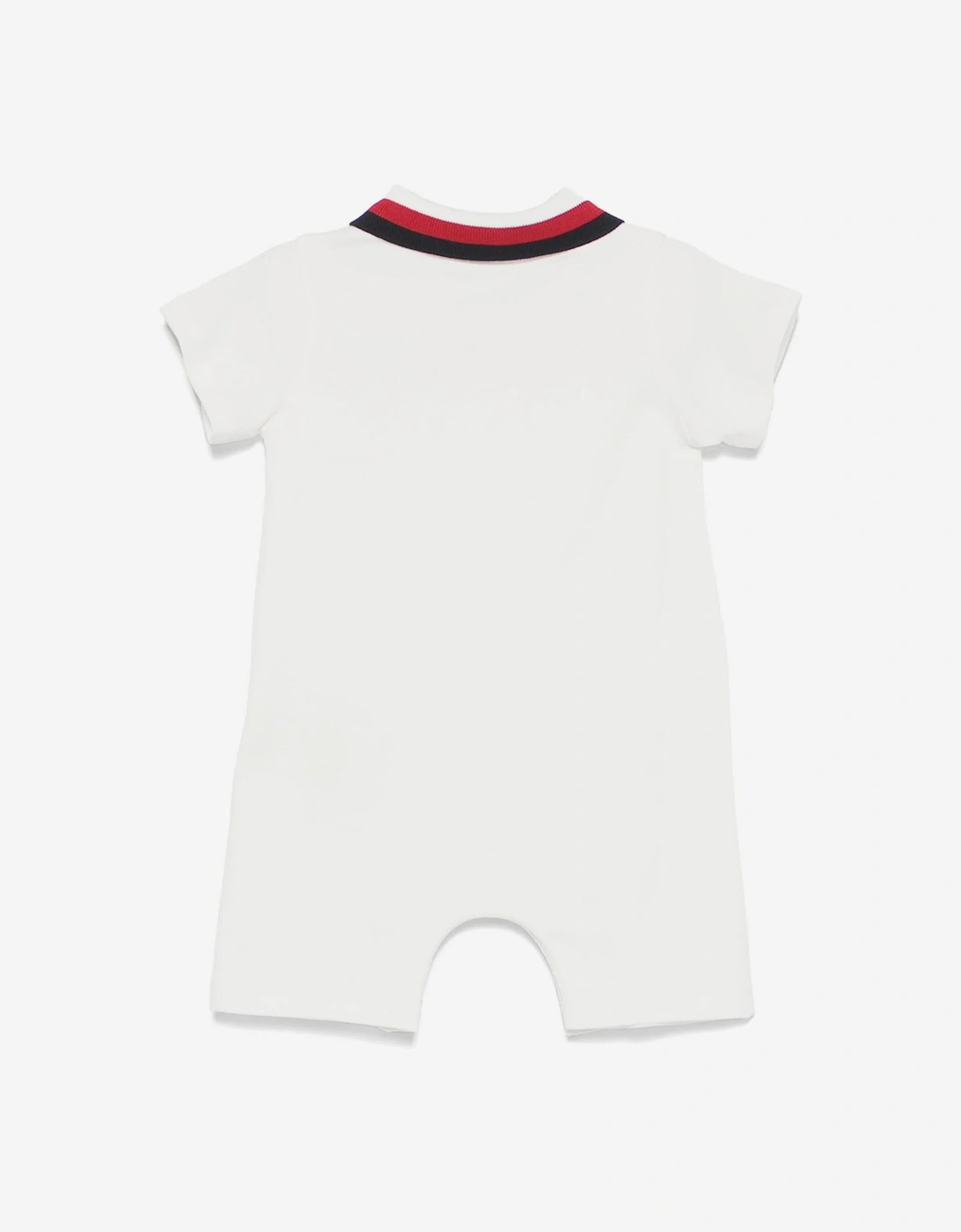 Baby Boys Logo Romper in Ivory
