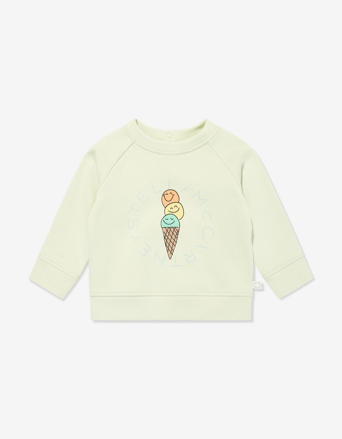 Baby Boys Ice Cream Logo Sweatshirt in Green, 5 of 4