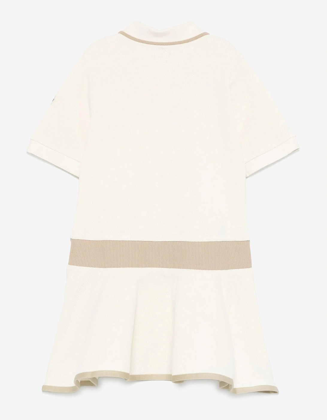 Girls Logo Polo Dress in Ivory