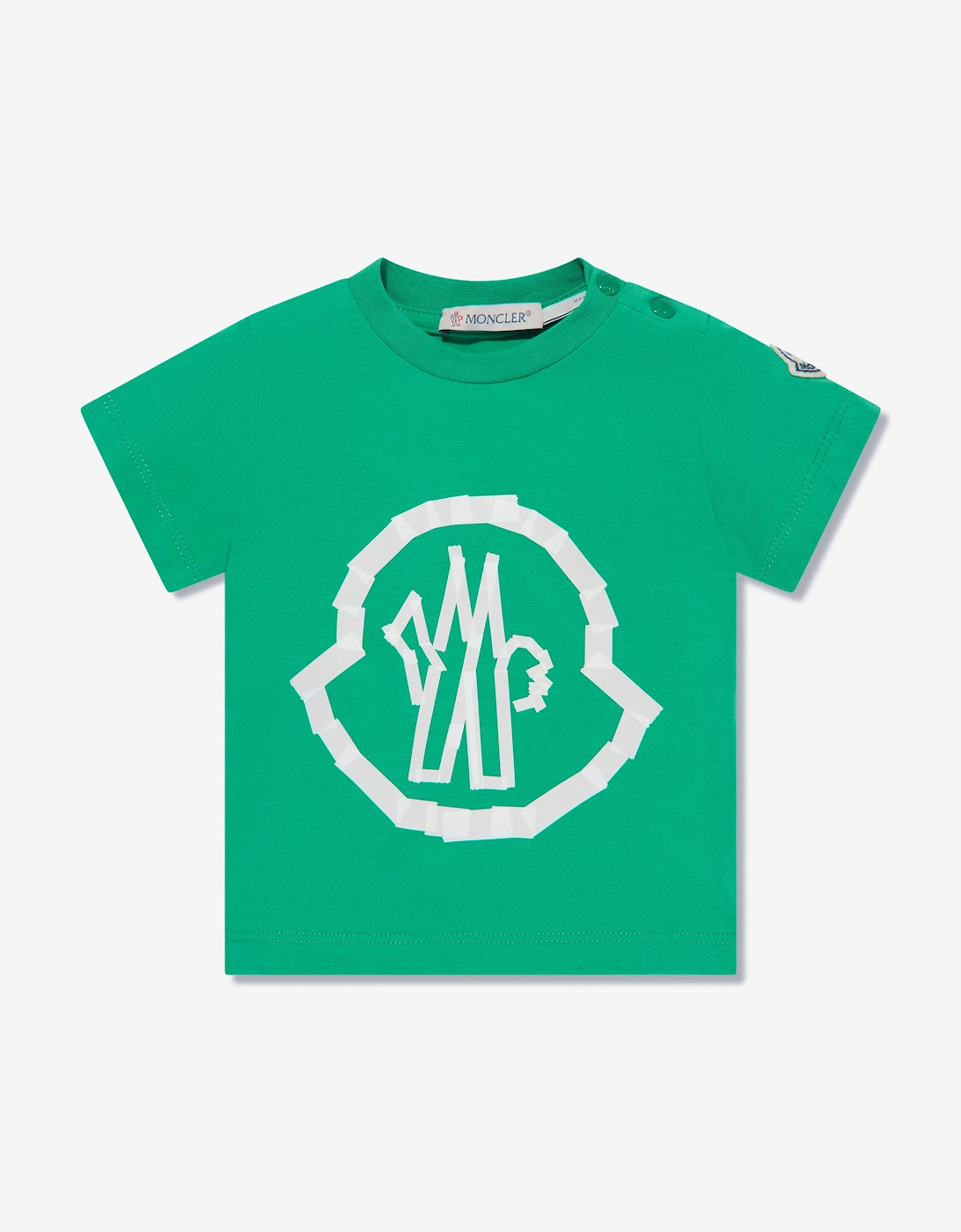 Enfant Baby Boys Logo T-Shirt in Green, 5 of 4