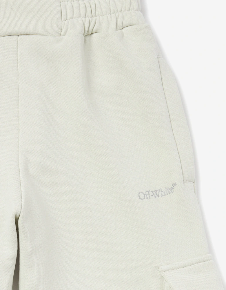 Girls Bookish Cargo Sweatpants in Grey