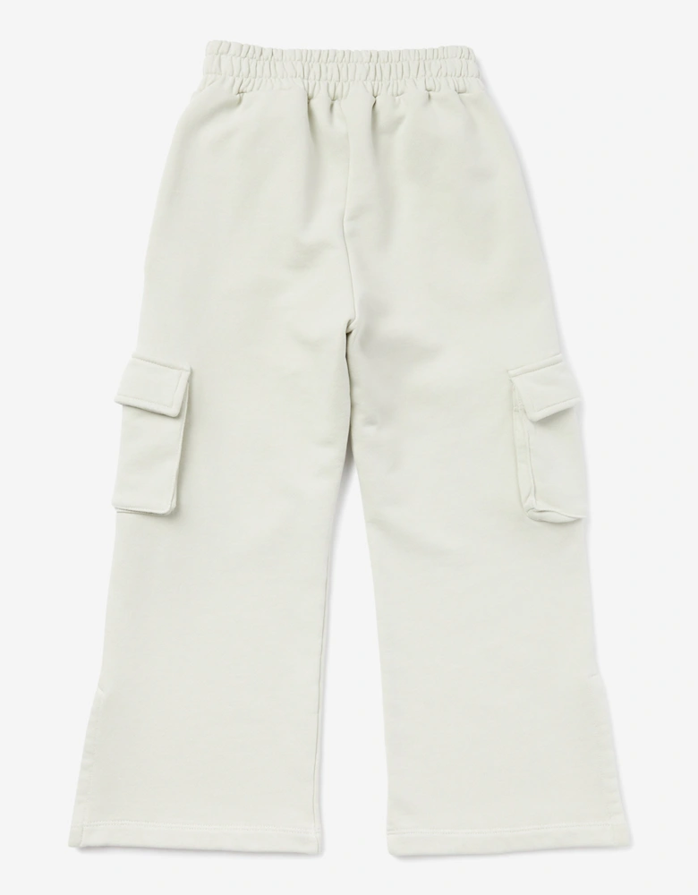 Girls Bookish Cargo Sweatpants in Grey