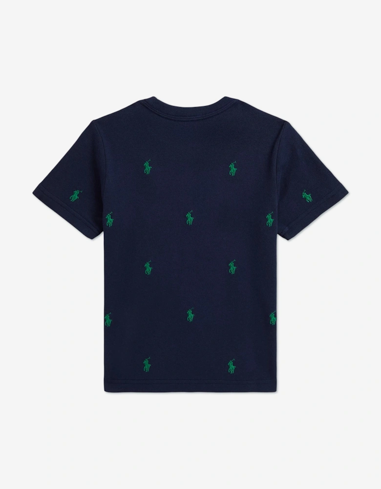 Boys Logo T-Shirt in Navy