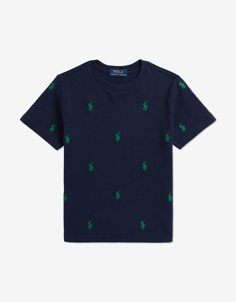 Boys Logo T-Shirt in Navy