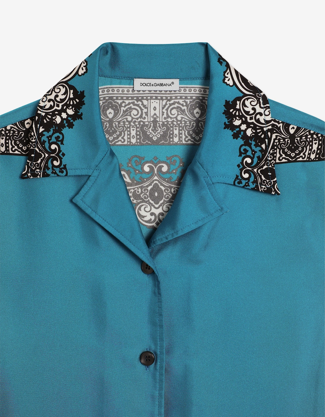 Boys Silk Bandana Print Shirt in Blue