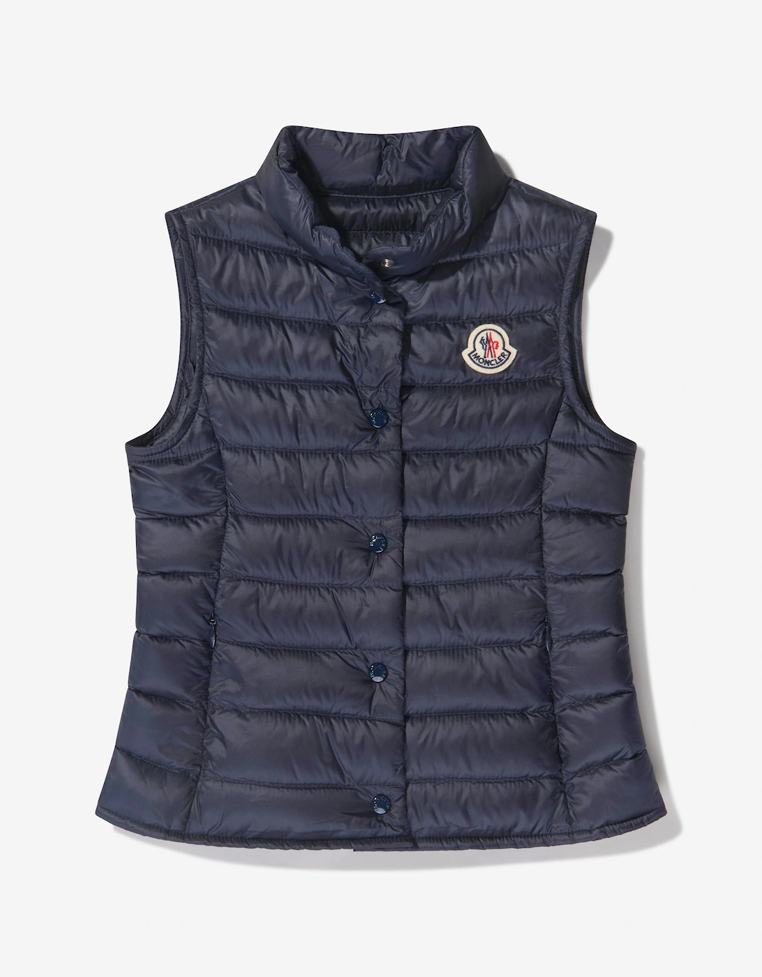 Moncler Girls Navy  Enfant Down Padded Liane Gilet  - Size 8 Years Kids