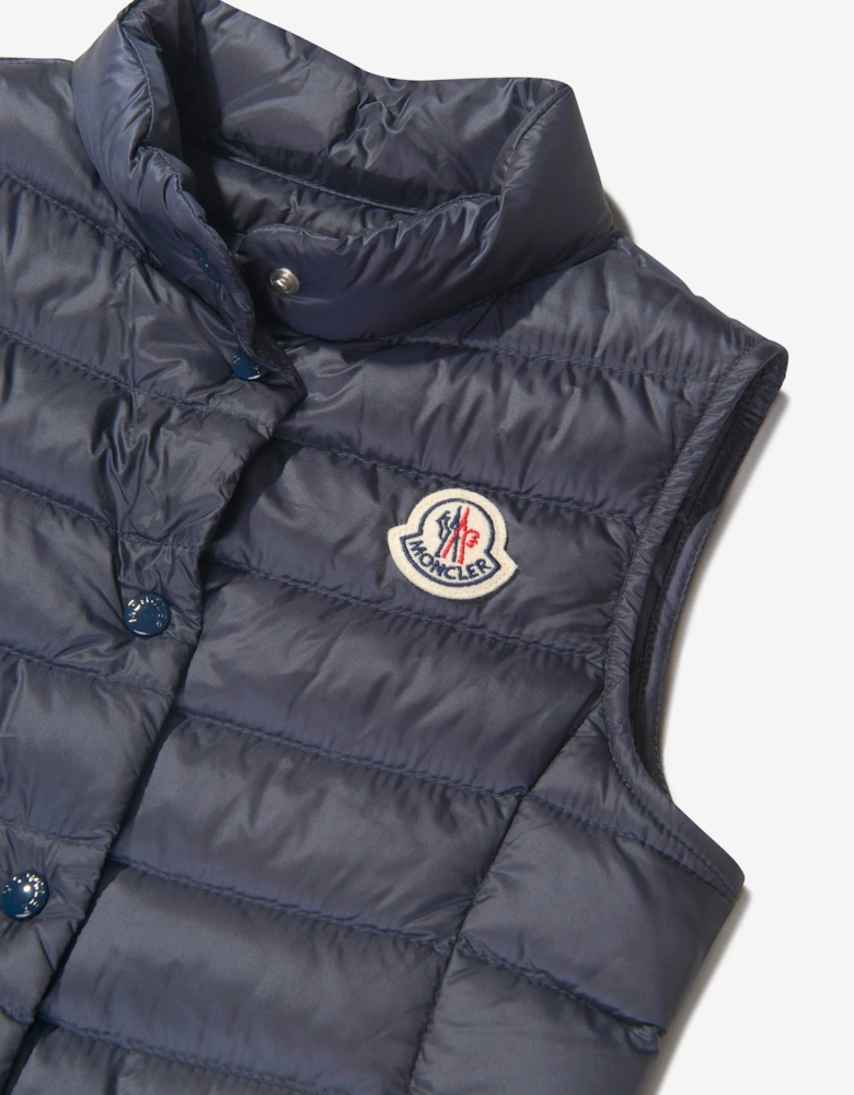Girls Down Padded Liane Gilet in Navy
