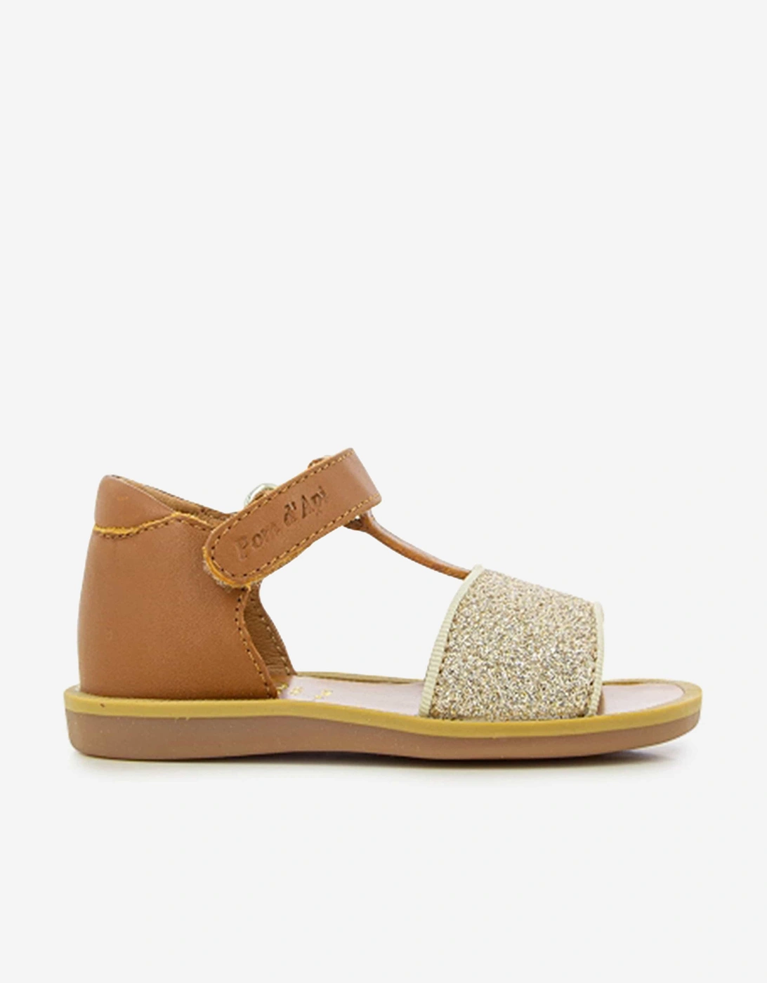 Pom D'Api Girls Leather Poppy Tao Easy Sandals in Brown, 5 of 4