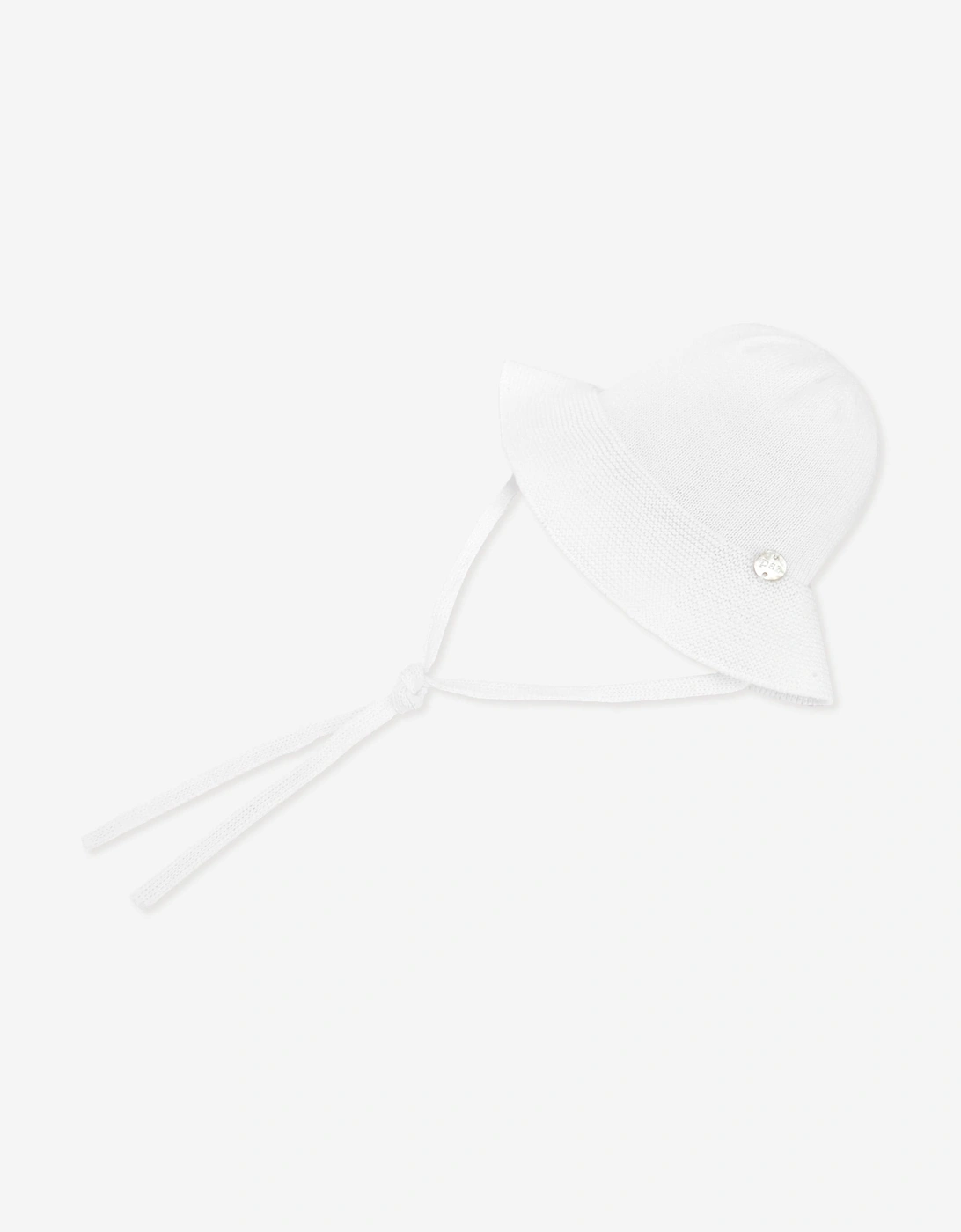 Baby Girls Cotton Hat in White
