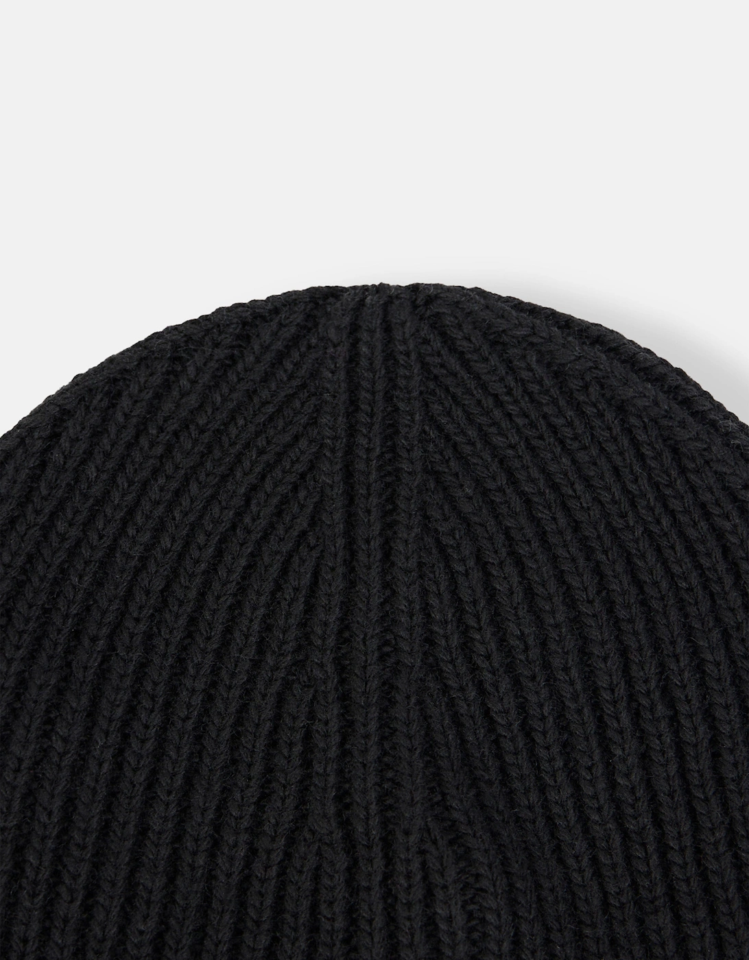 Boys Wool Knitted Logo Beanie in Black