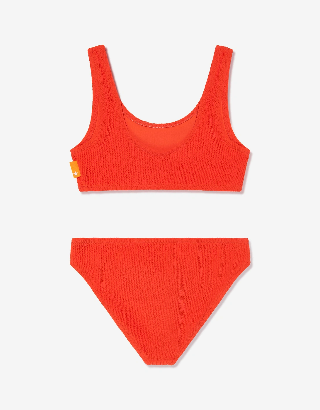 Girls Nola Solid Bikini in Red (UPF50+)