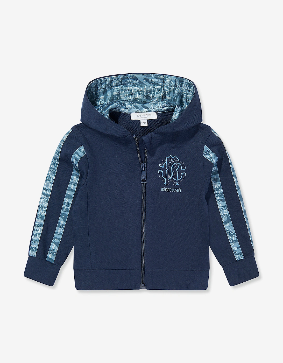 Baby Boys Logo Zip Up Top in Navy, 5 of 4