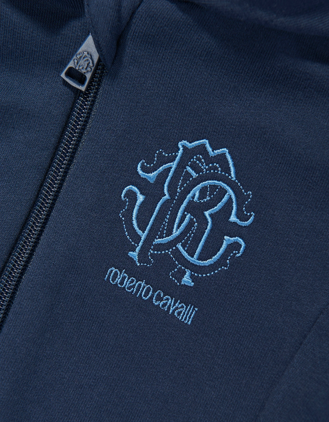Baby Boys Logo Zip Up Top in Navy
