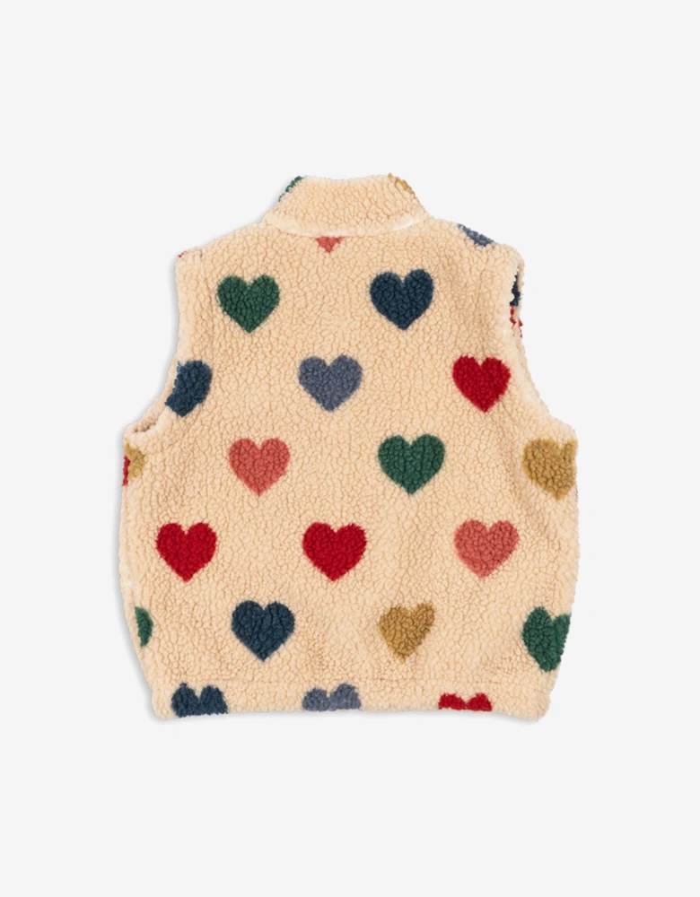 Girls Jody Teddy Gilet in Ivory