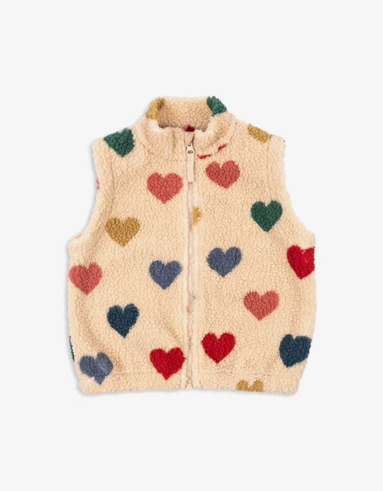 Girls Jody Teddy Gilet in Ivory
