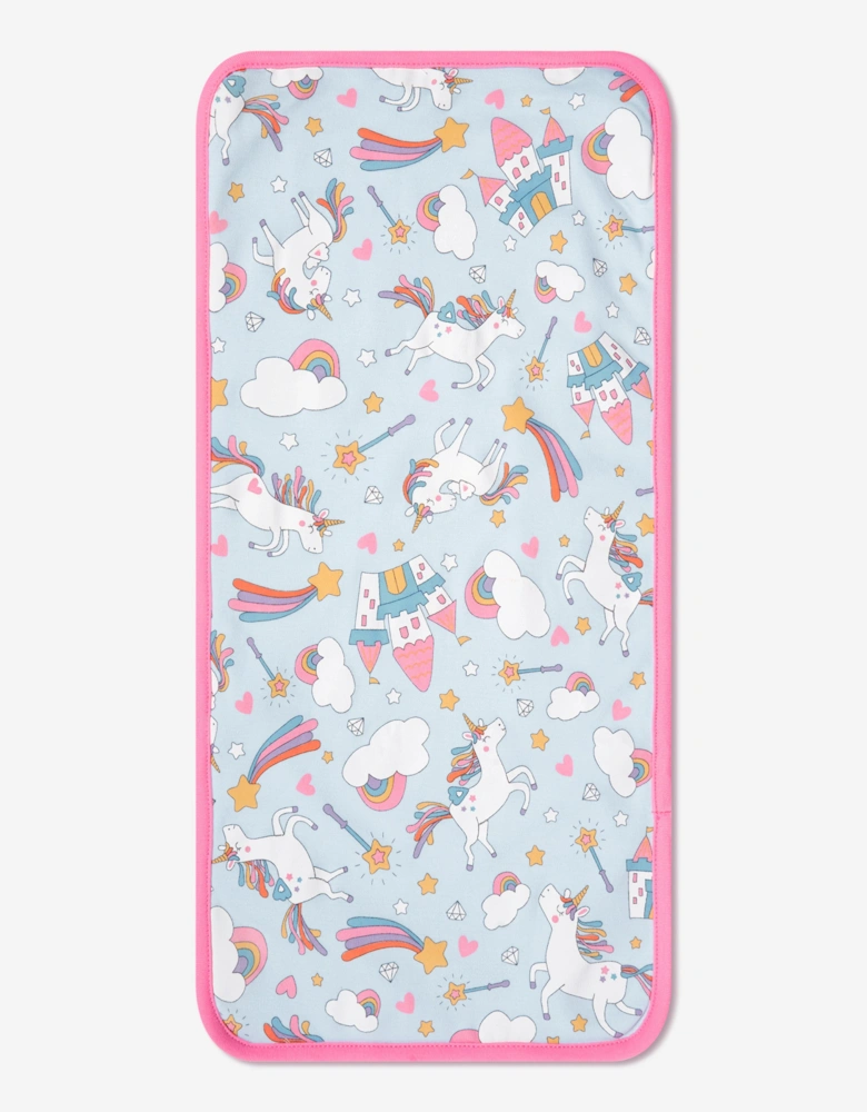 Baby Girls Dreamy Unicorns Burp Cloth in Pink