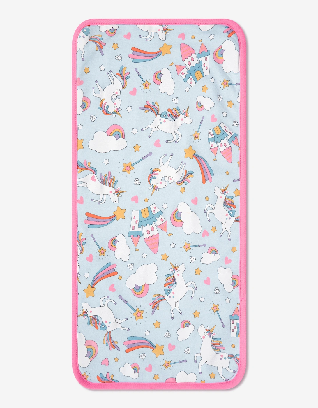 Baby Girls Dreamy Unicorns Burp Cloth in Pink, 5 of 4