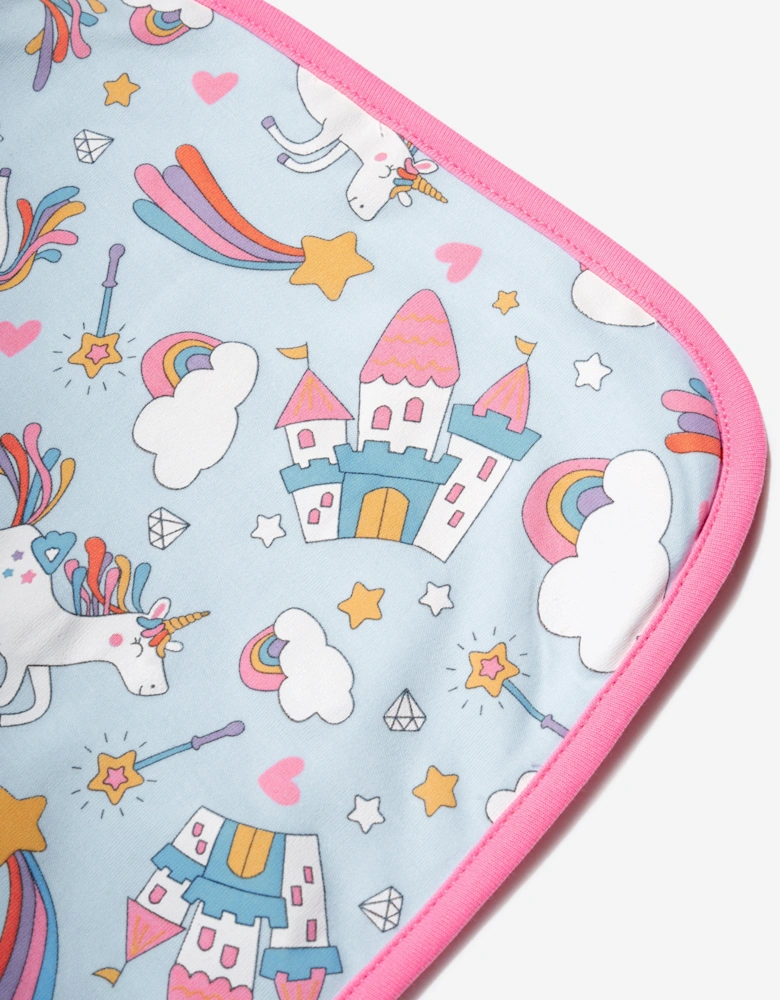 Baby Girls Dreamy Unicorns Burp Cloth in Pink