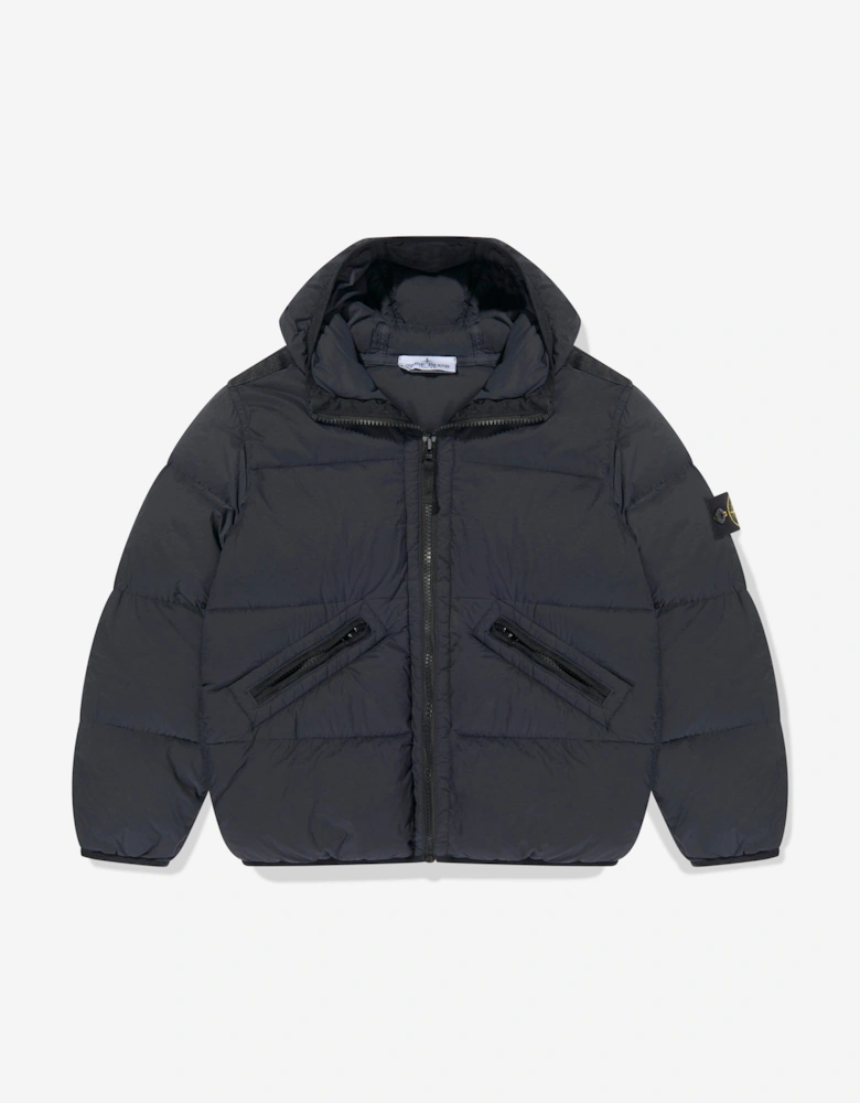 Kids Short Parka Jacket in Navy