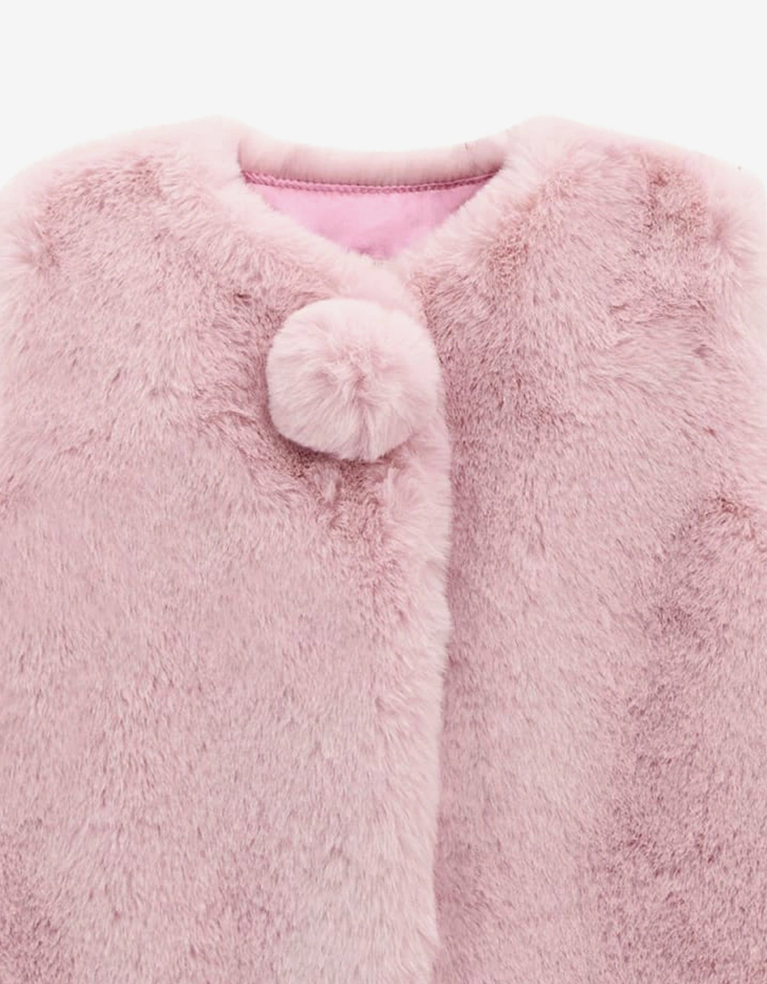 Girls Faux Fur Gilet in Pink