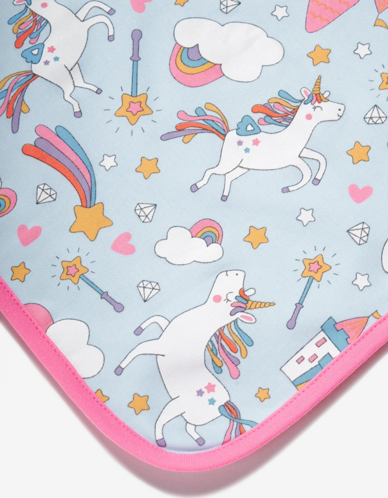 Baby Girls Dreamy Unicorns Burp Cloth in Pink