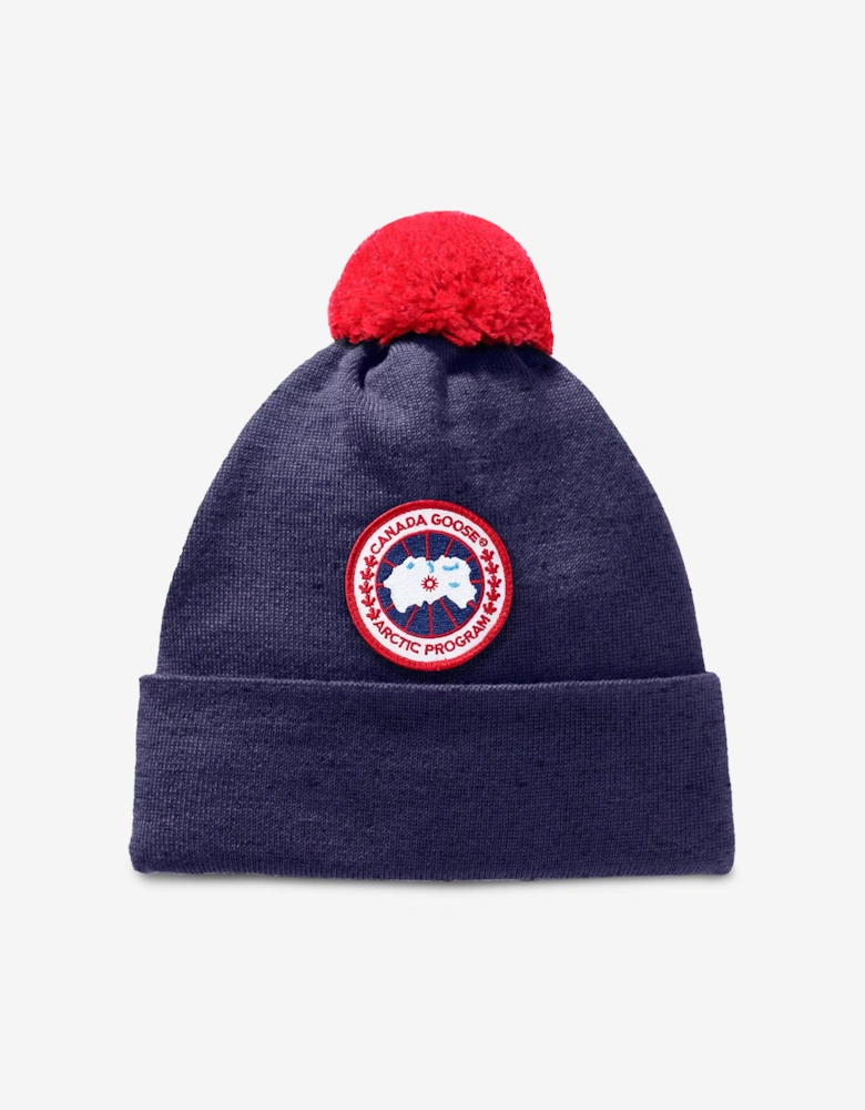 Kids Pom Toque Hat in Navy