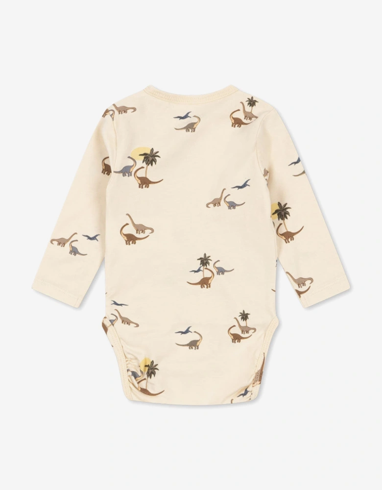 Baby Boys Dinosaur Bodysuit in Ivory