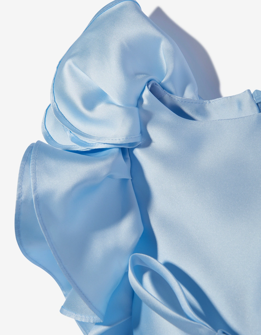 Girls Large Bow Occasion Dress in Blue