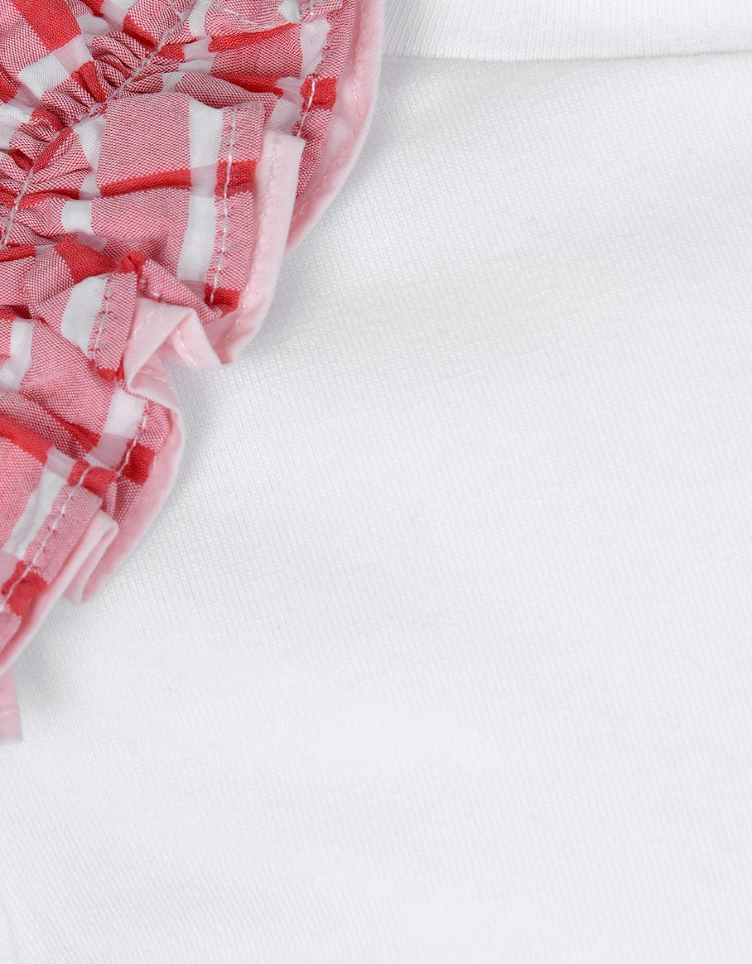 Girls Top - & Red RuffCotton Top