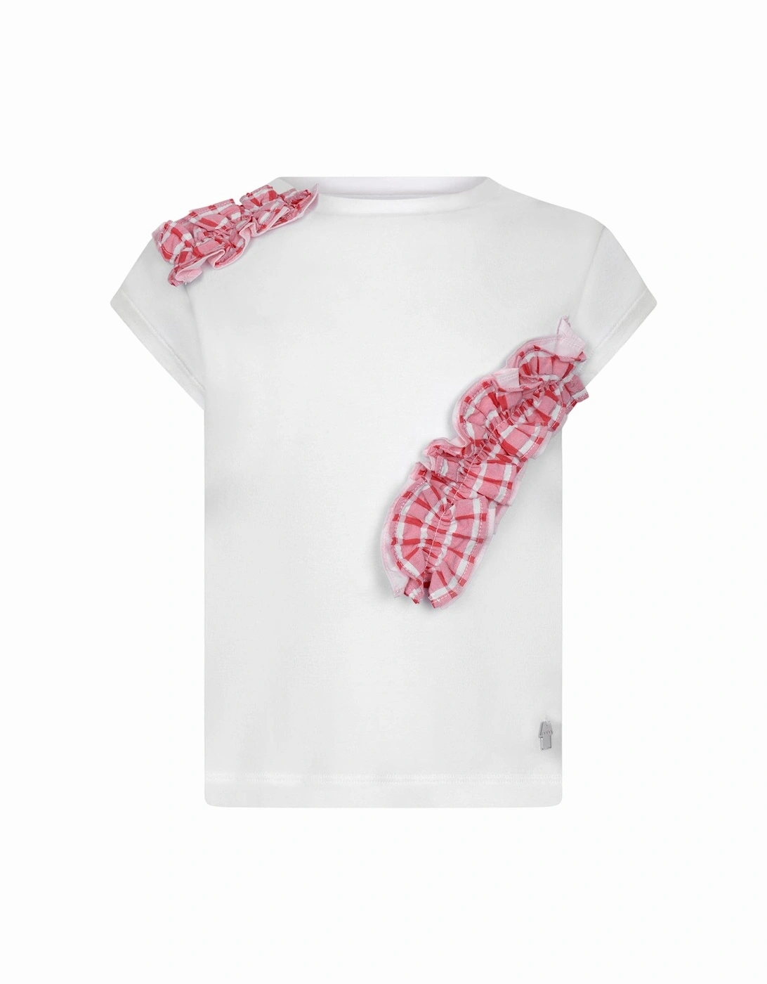 Girls Top - & Red RuffCotton Top