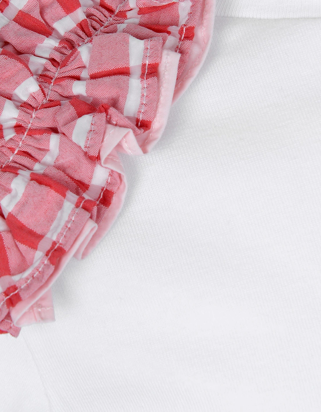 Girls Top - & Red RuffCotton Top
