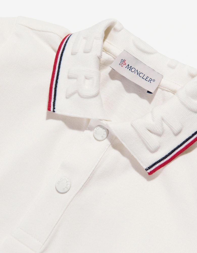 Enfant Boys Long Sleeve Polo Shirt in Ivory