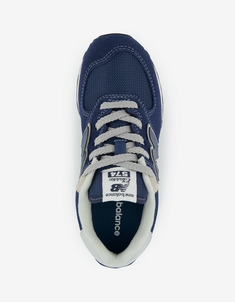 New Balance Kids Suede 574 Trainers in Navy