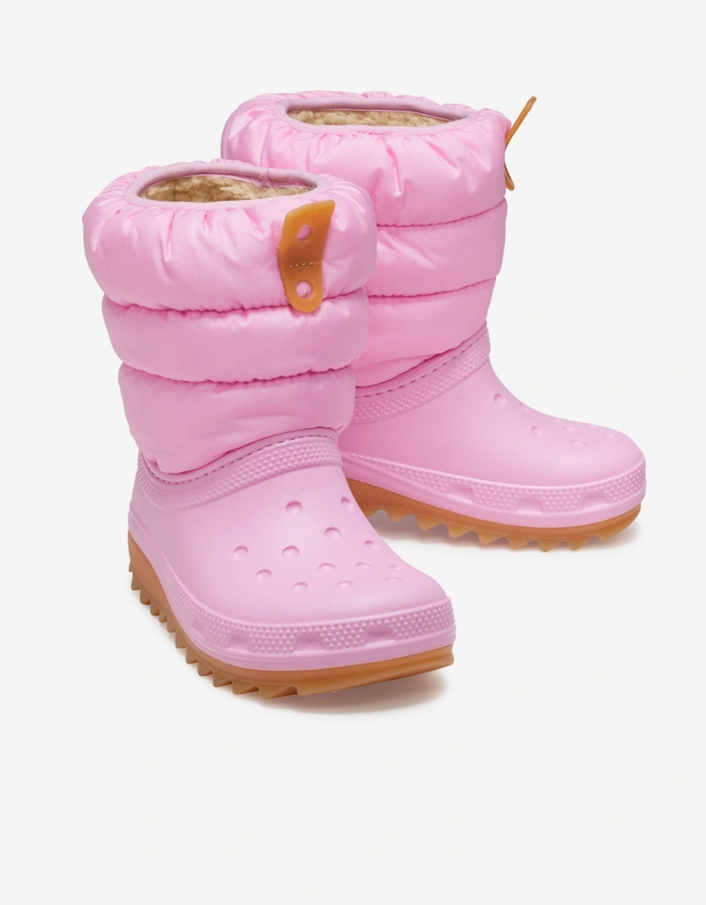 Girls Classic Neo Puff Boots in Pink