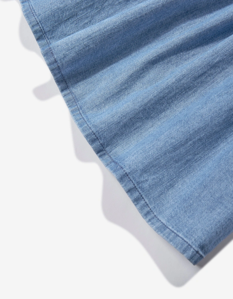 Girls FF Light Denim Dress in Blue