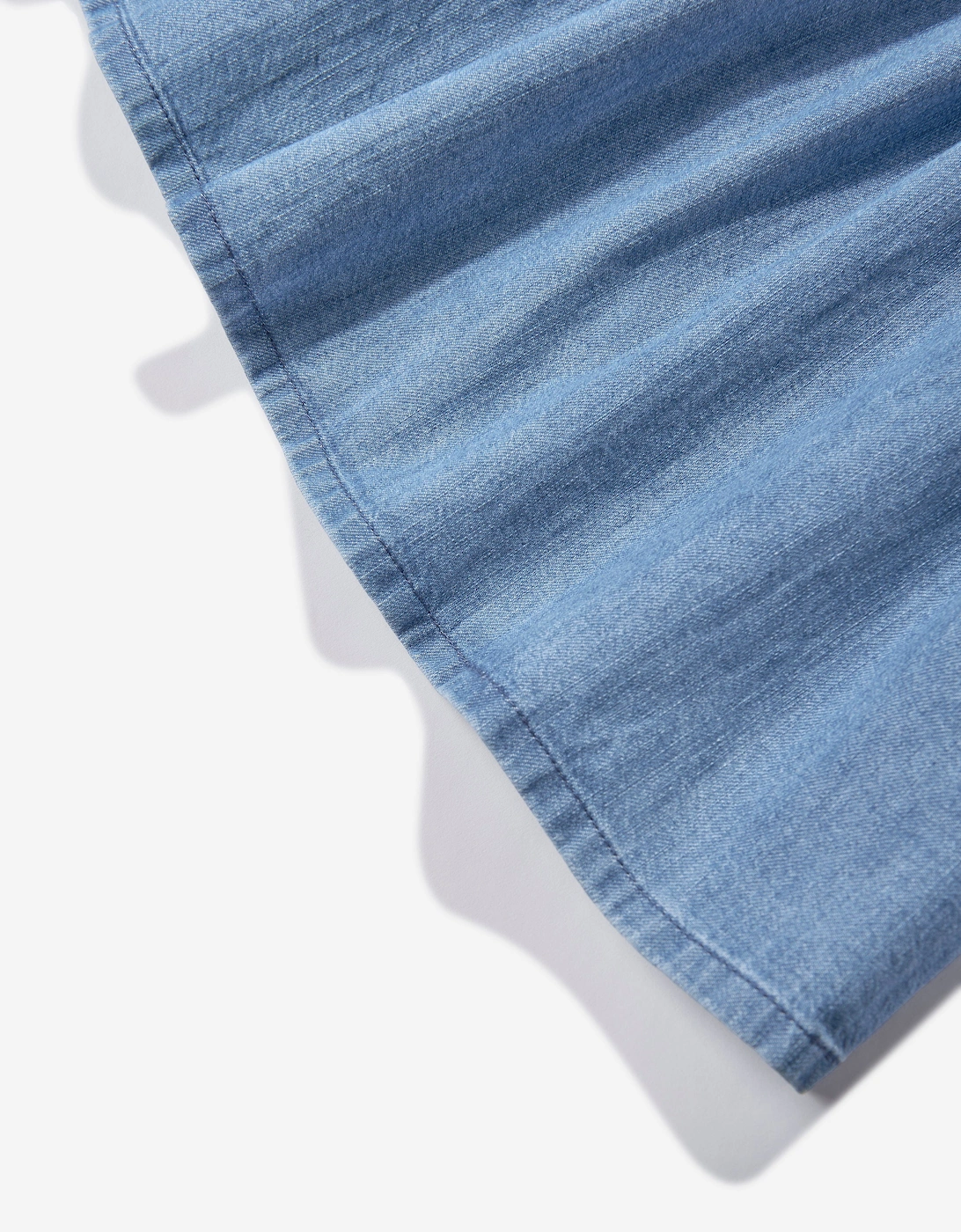 Girls FF Light Denim Dress in Blue