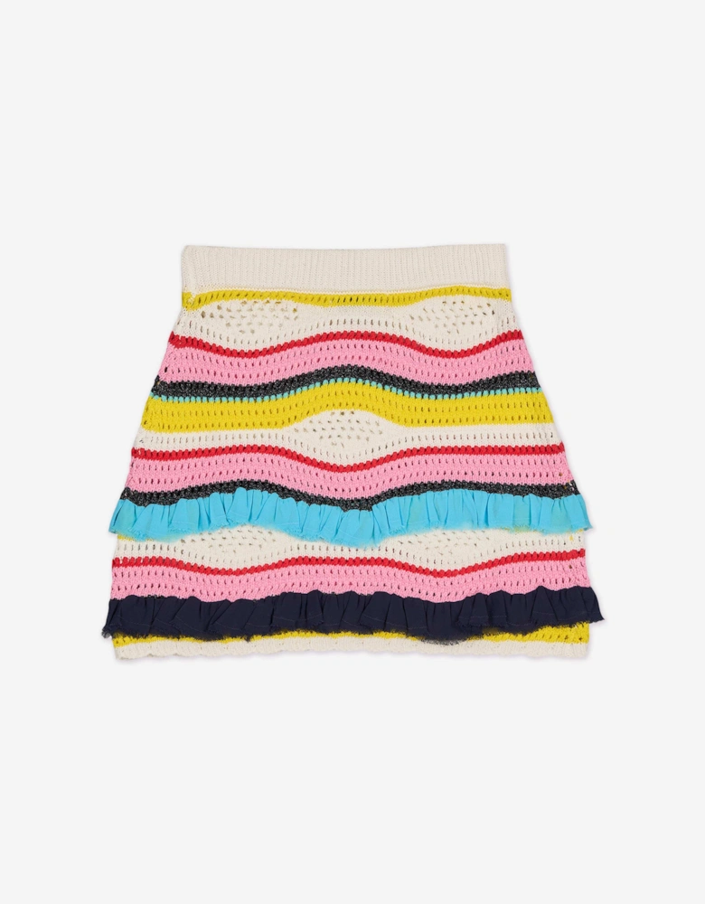 Girls Knitted Skirt in Multicolour