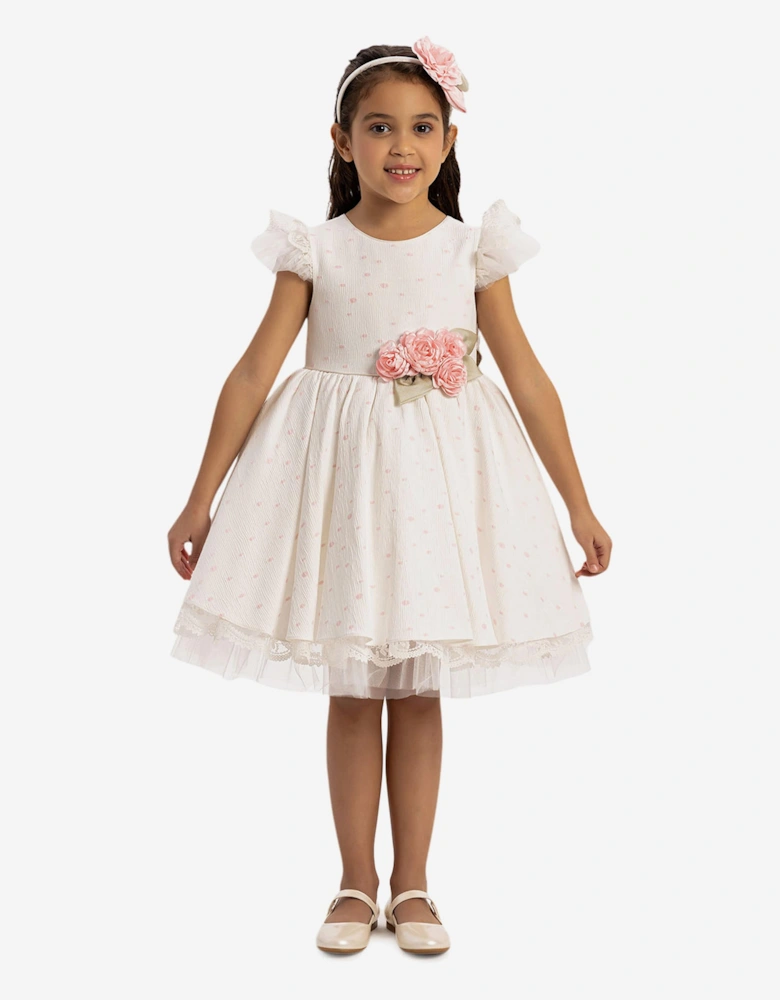 Girls Dress with Headband in Pink