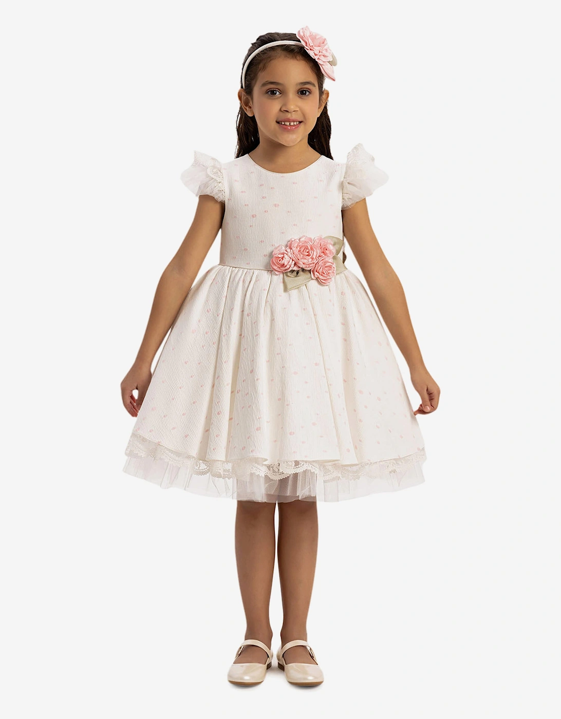 Girls Dress with Headband in Pink, 7 of 6