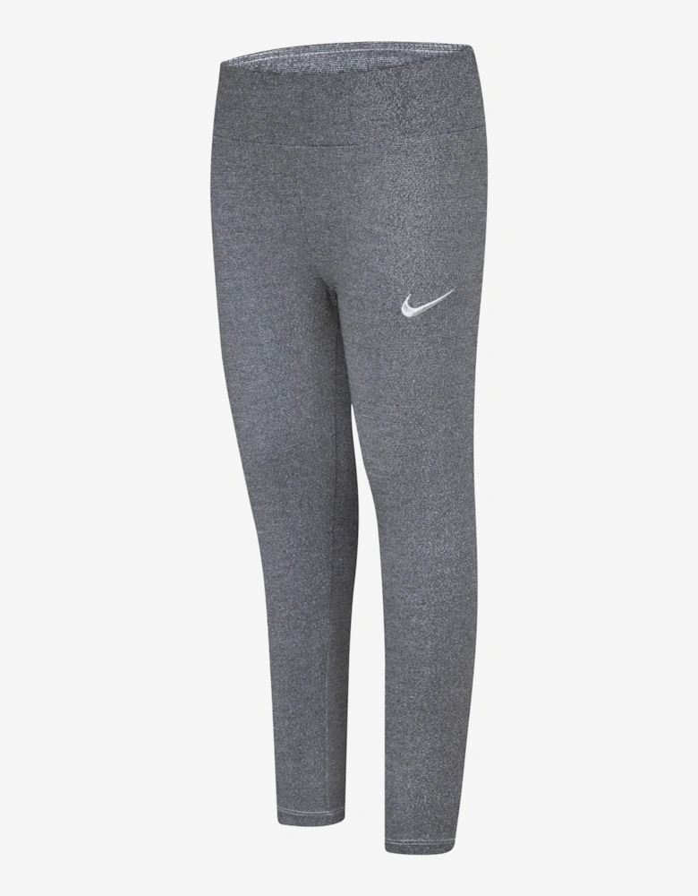 Girls Shine Leggings in Black