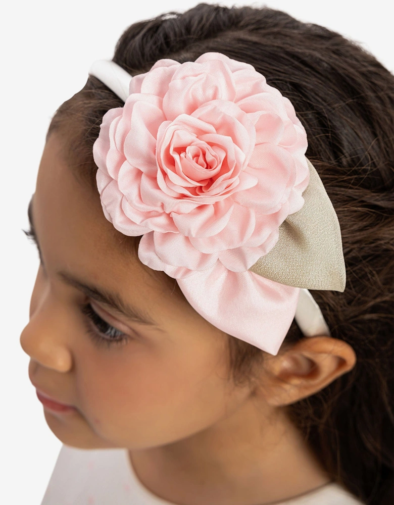 Girls Dress with Headband in Pink