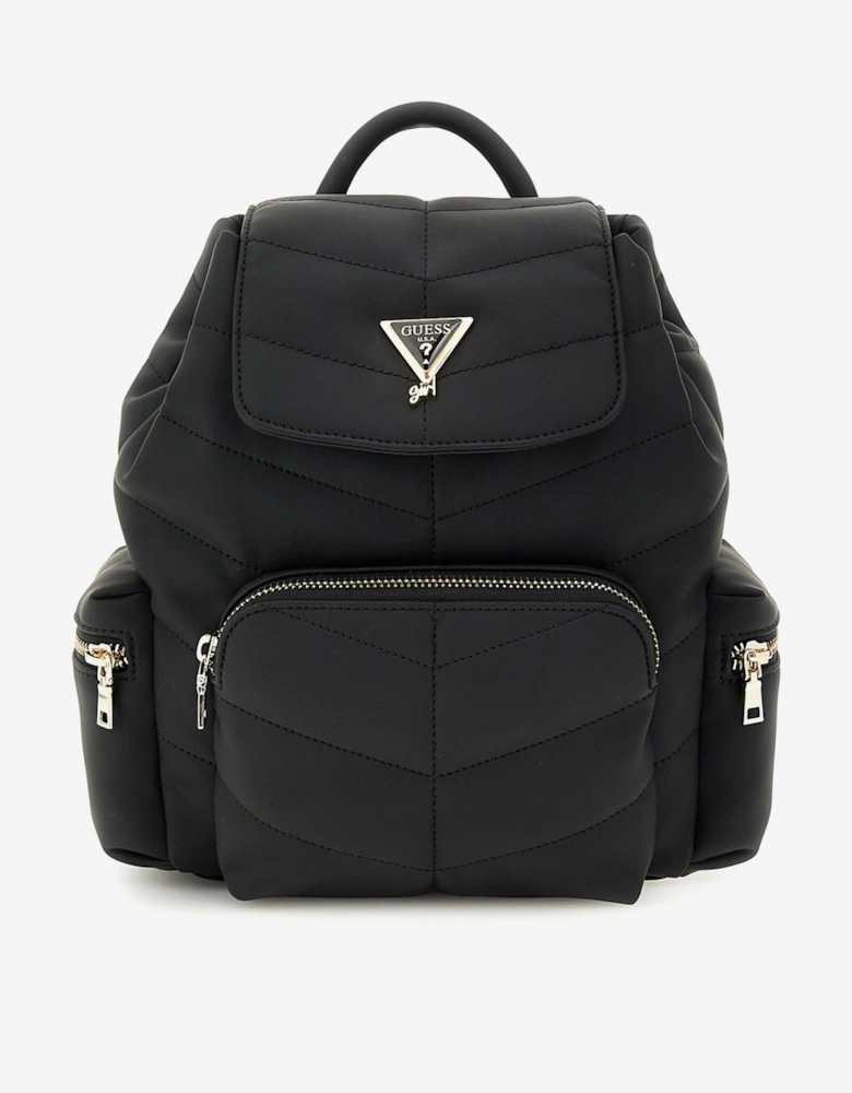 Girls Padded Backpack in Black (25cm)