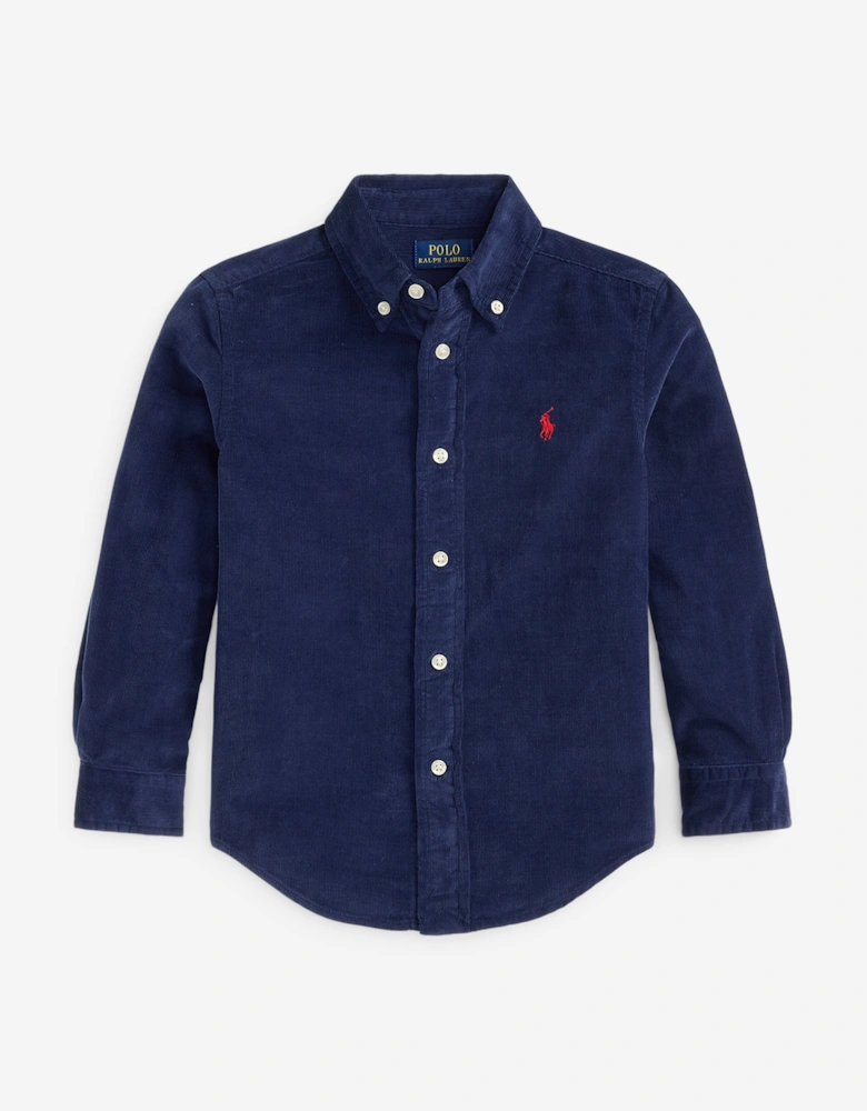 Boys Corduroy Shirt in Navy