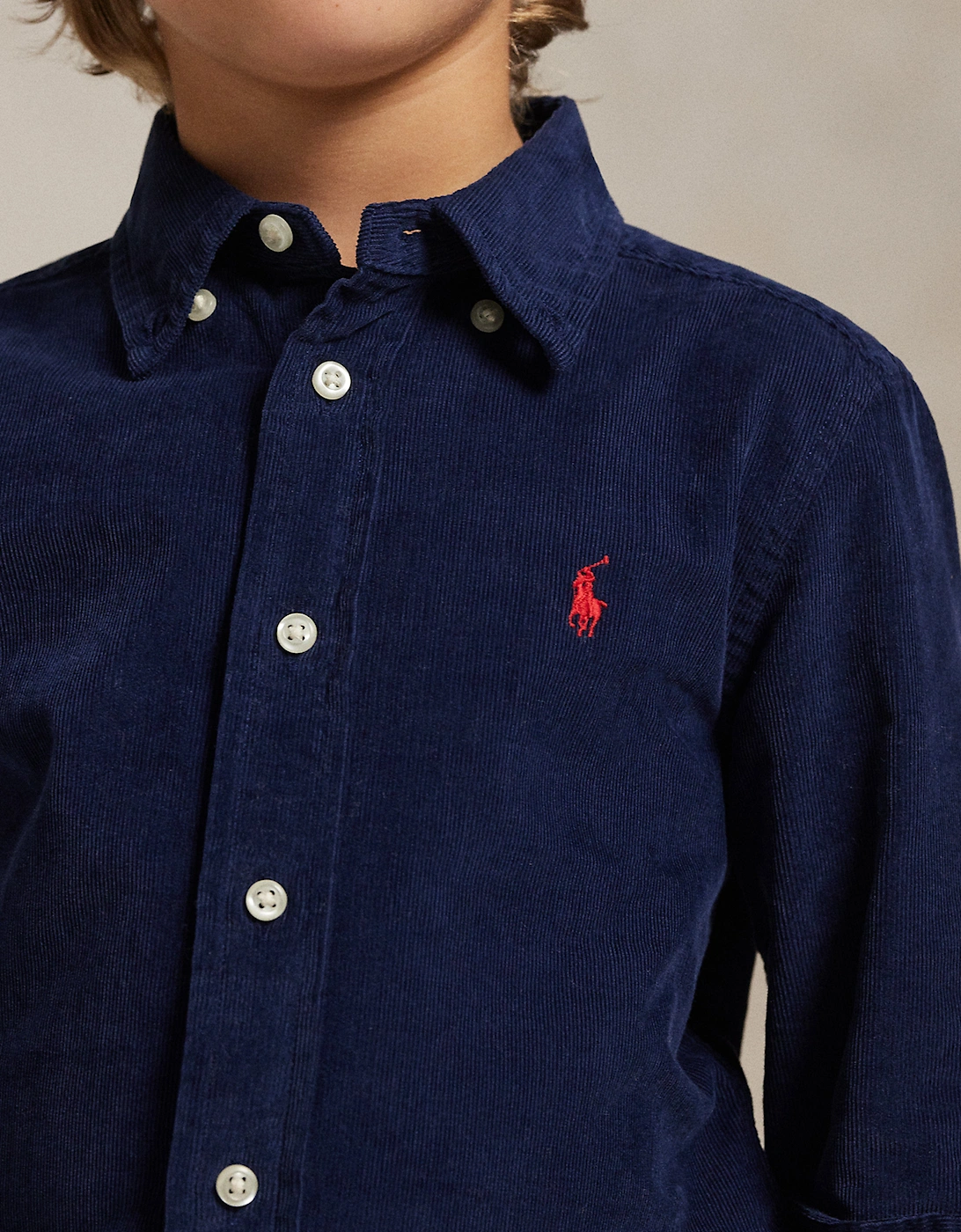 Boys Corduroy Shirt in Navy